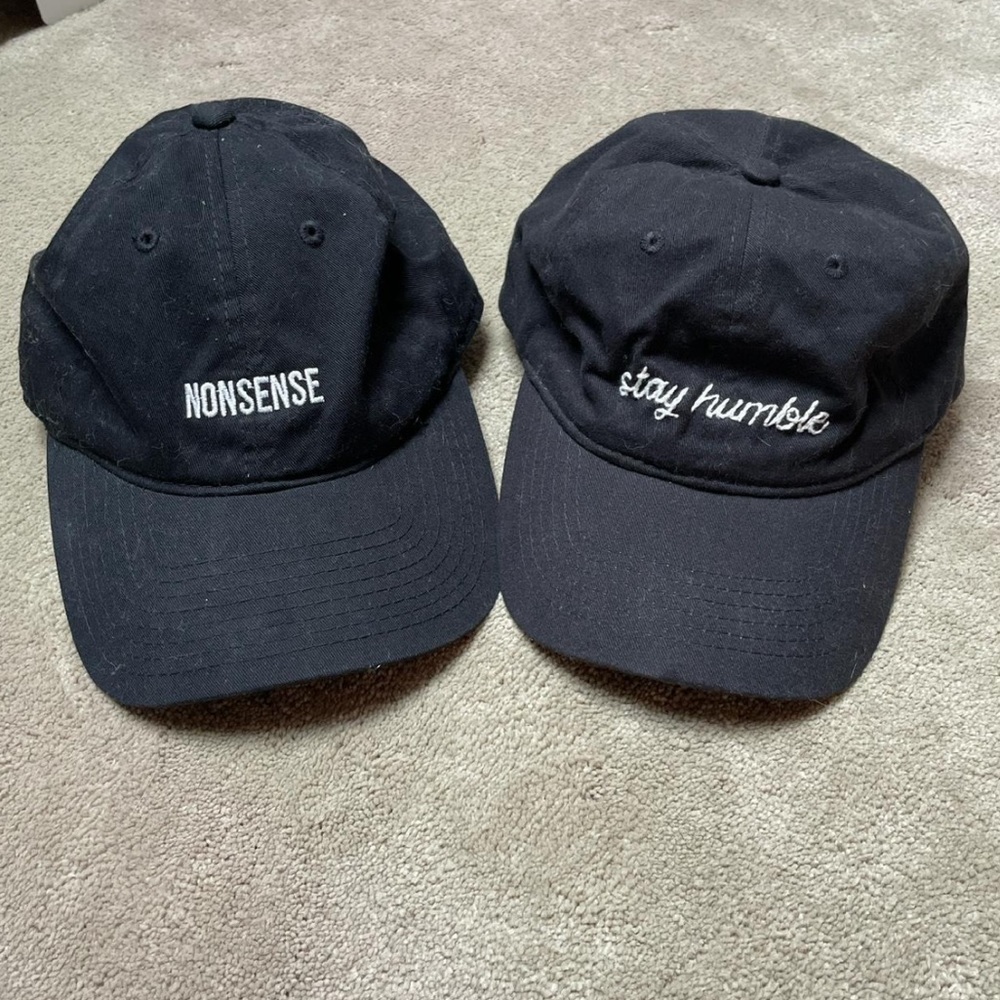 Black Baseball Caps hand embroidered
